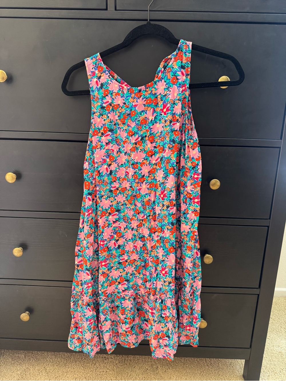 Loft Floral Sundress in Pink & Teal